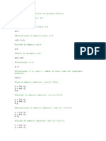 Alguma Operações Matemáticas No MATLAB