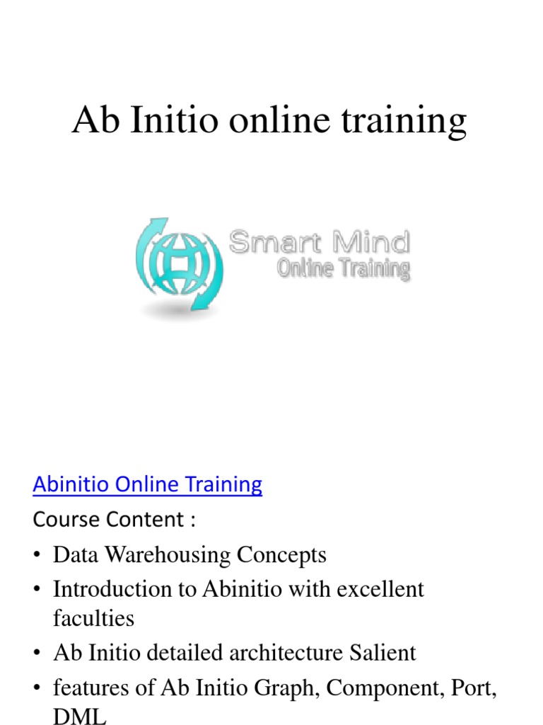 Ab Initio Online Training | PDF
