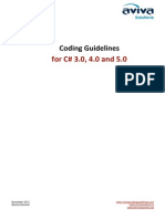 Coding Guidelines for CSharp 3.0-5.0