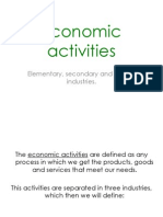 Economic Activities: Elementary, Secondary, Tertiary Industries