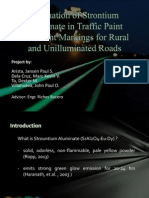 Evaluation of Strontium Aluminate in Traffic Pain Pavement Markings For Rural and Unilluminated Roads Presentation