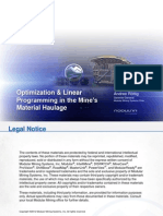 Optimization Linear Programming in The MineCus Material Haulage