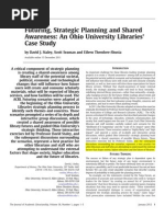 Staley-Futuring, Strategic Planning and Shared Awareness- An Ohio University Libraries’ Case Study