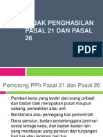 Pajak Penghasilan Pasal 21 Dan Pasal 26