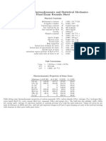 PHYS 310: Thermodynamics and Statistical Mechanics Final Exam Formula Sheet