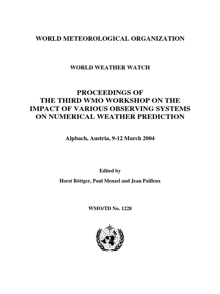 Proceedings | PDF | Numerical Weather Prediction | Weather Forecasting