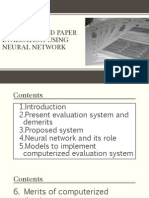 Computerized Paper Evaluation-Using Neural Network