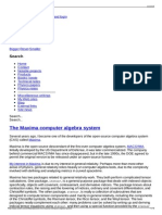 The Maxima Computer Algebra System
