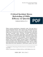 Critical Incident Stress Debrifing