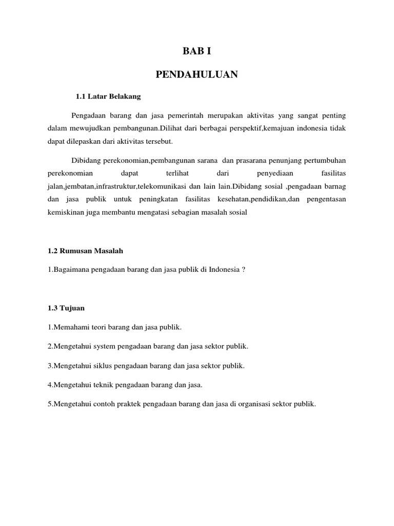 Pengadaan Barang Dan Jasa Publik | PDF | Bisnis