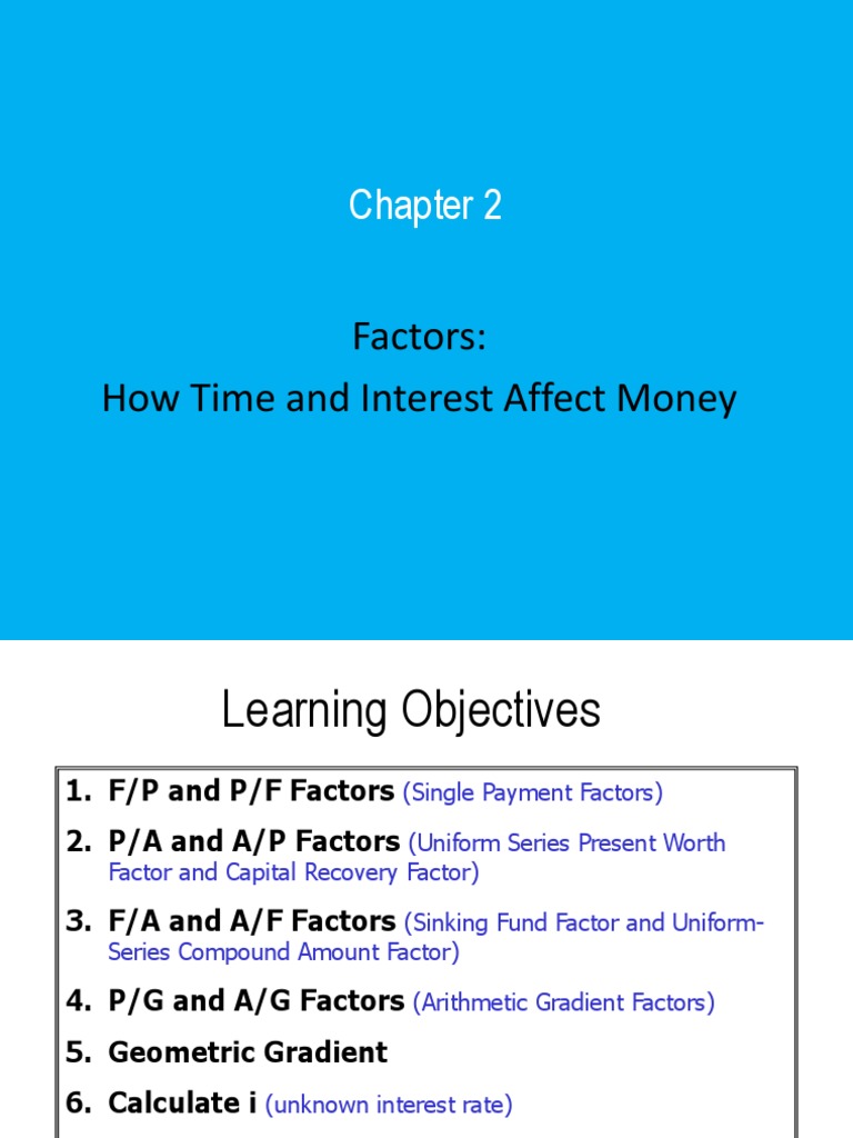 Uniform Series Factors in Engineering Economy | PDF | Sinking Fund ...