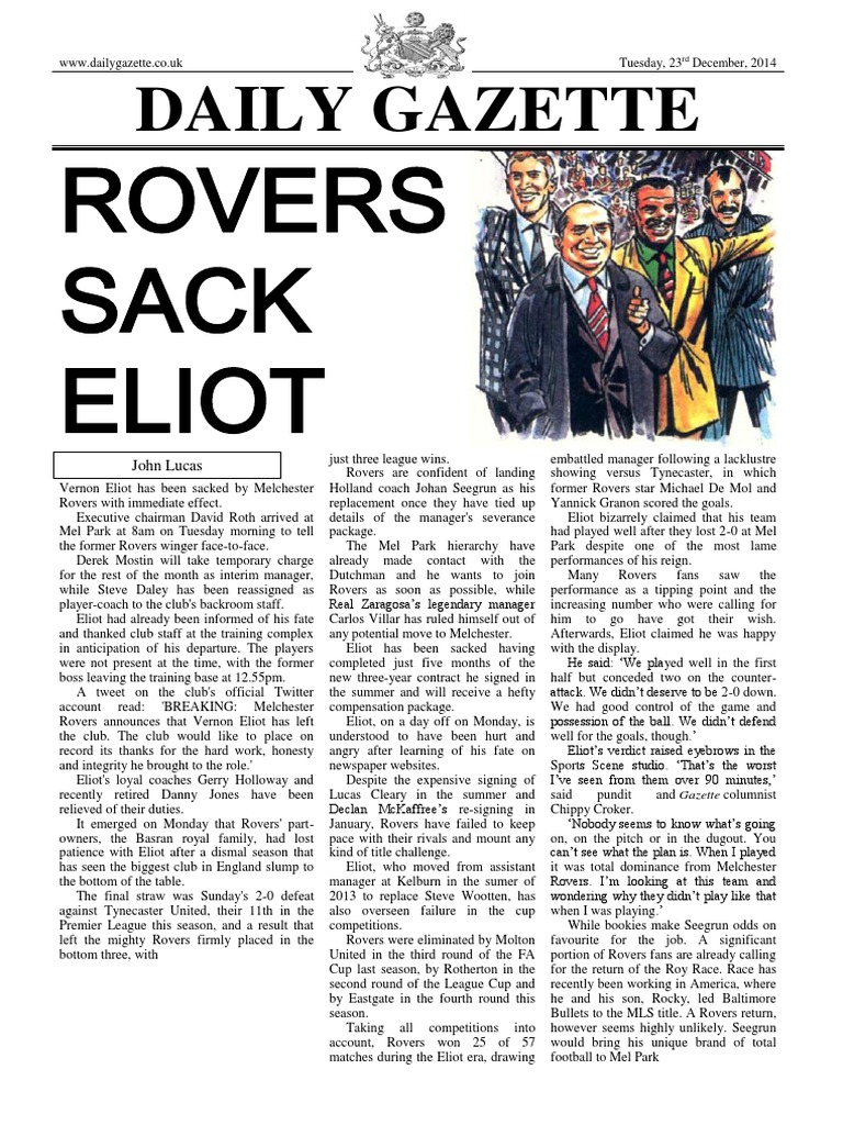 Rovers Return Pdf