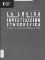 La Lógica de La Investigación Etnográfica. Díaz de Rada LIMPIO