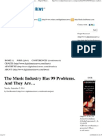 TEXTO 1 the Music Industry Has 99 Problems. and They Are...