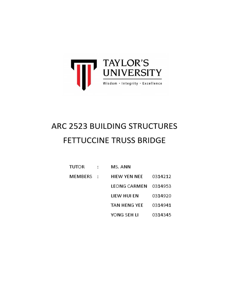 Fettuccine Truss Bridge Analysis Report | PDF | Structural Engineering ...