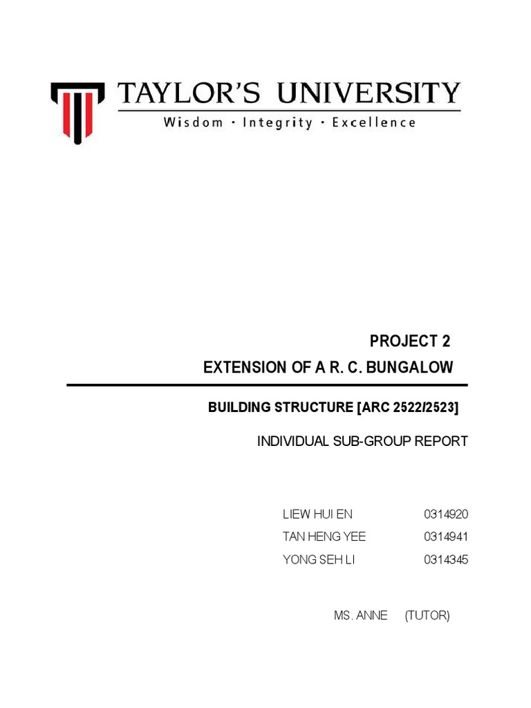 Building Structure: RC Bungalow Extension | PDF | Architectural ...