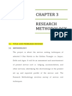 Research Methodology & Service Costing Techniques of 5-Star Hotels