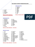 WKF Liste de Kata