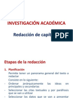 Redacción capítulos investigación académica