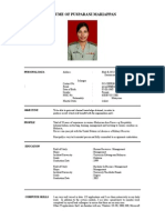 Resume of Pusparani Mariappan: Personal Data