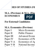 Syllabus of M.A. Eco KU