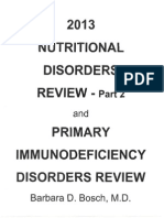 Nutritional Disorders Review - Part 2 - and Primary Immunodeficiency Disorders