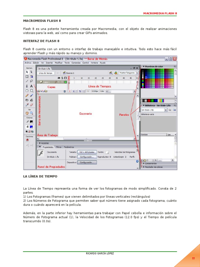 Introducción a Macromedia Flash 8 | PDF | Script de acción | Animación
