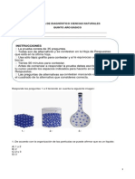 Prueba de Diagnóstico Ciencias Naturales