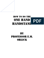 How To Do The One Hand Handstand