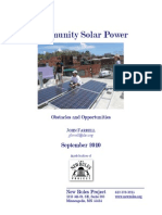 Community Solar Power: September 2010