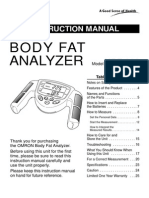 OMRON Body Fat Analyzer Manual