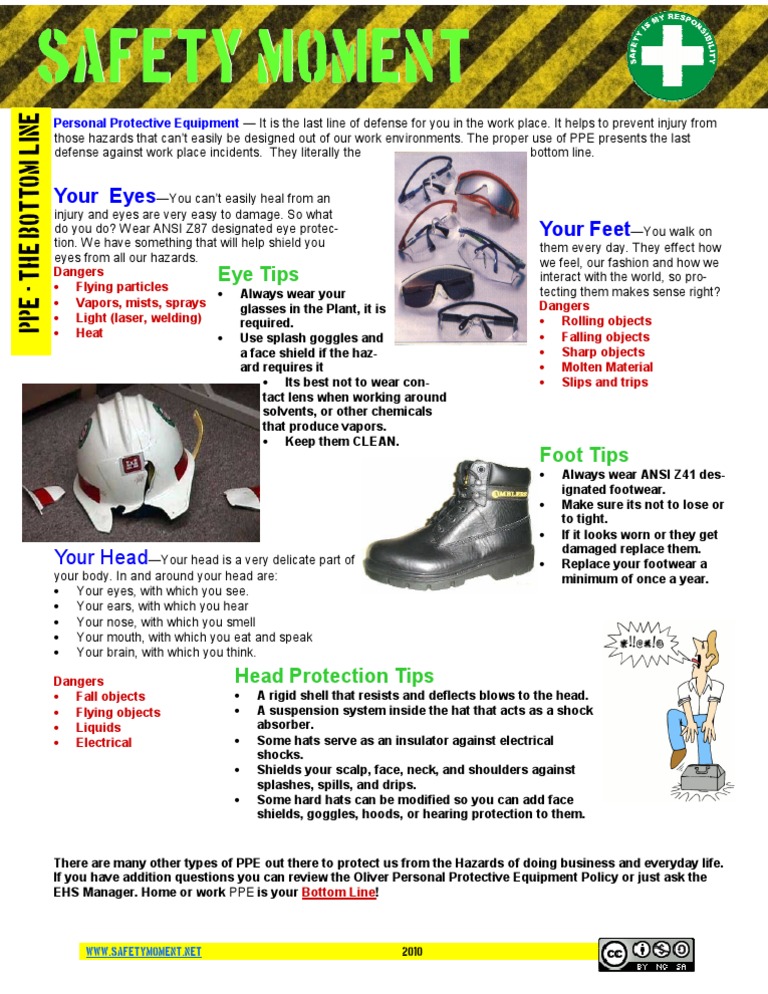 Safety Moment Personal Protective Equipment Personal Protective