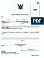 Form TM.88 Visa On Arrival Application Form