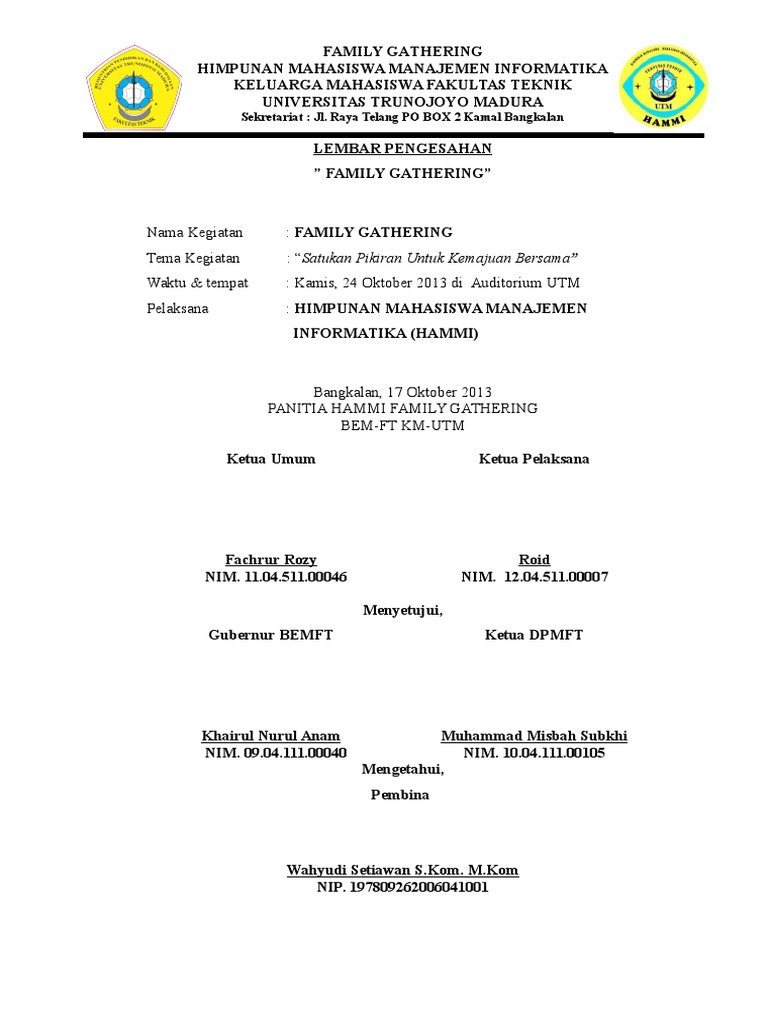 Sekretariat: Jl. Raya Telang PO BOX 2 Kamal Bangkalan