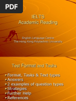 Ielts Academic Reading: English Language Centre The Hong Kong Polytechnic University