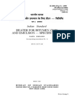 Heater For Bitumen (Tar) and Emulsion - Specification: Indian Standard