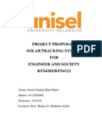 Project Proposal: Solar Tracking System FOR Engineer and Society KFS4382/KFS4122