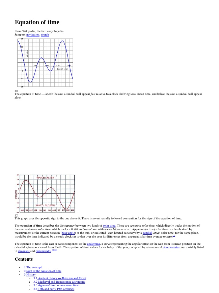 Equation of time.pdf | Orbit | Time