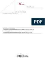 Foucault - La Grammaire Generale de Port Royal PDF