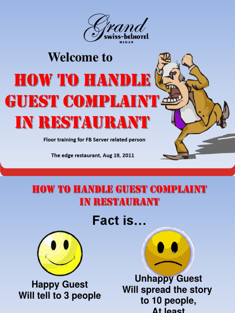 How To Handle Guest Complaint PDF