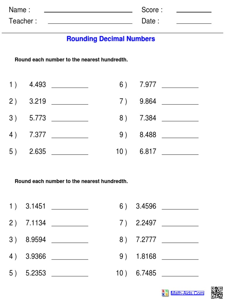 Rounding Decimals | PDF | Teaching Methods & Materials
