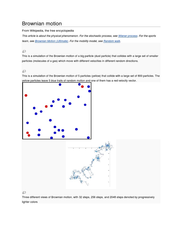 Brownian Motion | PDF | Brownian Motion | Stochastic Process