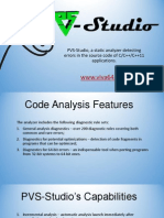 PVS-Studio, A Static Analyzer Detecting Errors in The Source Code of C/C++/C++11 Applications.