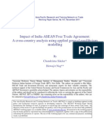 Impact of India-ASEAN FTA