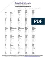 All irregular verbs