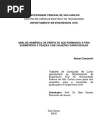 2012 - Análise Numérica de Perfis de Aço Formados a Frio Submetidos a Tração Com Ligações Parafusadas.