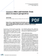 Business Ethics and Tourism From Micro To Macro Perspectives