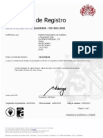 Certificado ISO 9001 - BSI FS 570878 - Atualizado
