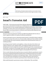 Israel’s Terrorist Aid
