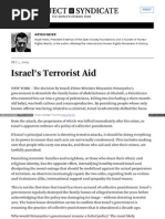 Israel’s Terrorist Aid